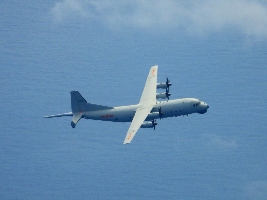 File photo of a Chinese military plane. (Ministry of National Defense photo)
