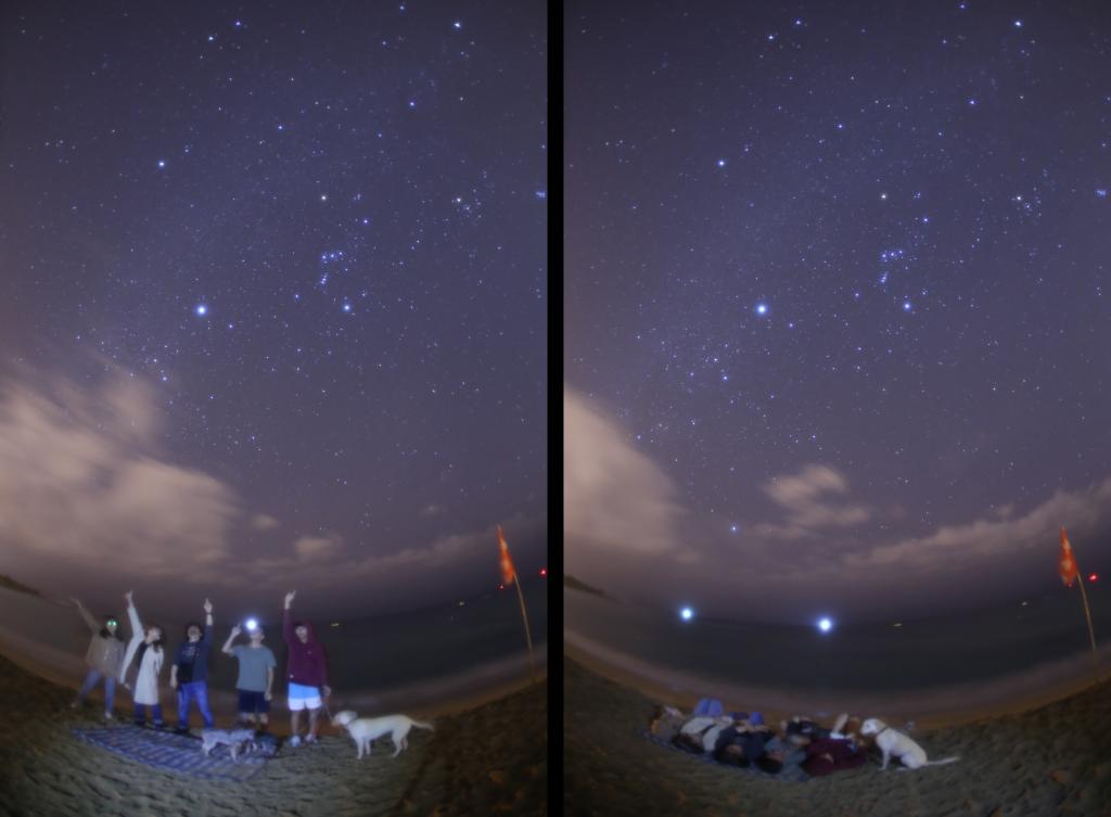 Kenting's beaches offer a view of Orion and Sirius in winter. (P.K. Chen photo)

