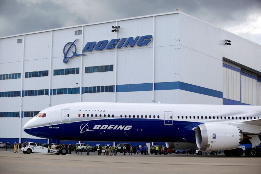 A Boeing 787-10 Dreamliner taxis past the Final Assembly Building at Boeing South Carolina in North Charleston, South Carolina, United States, March 3...