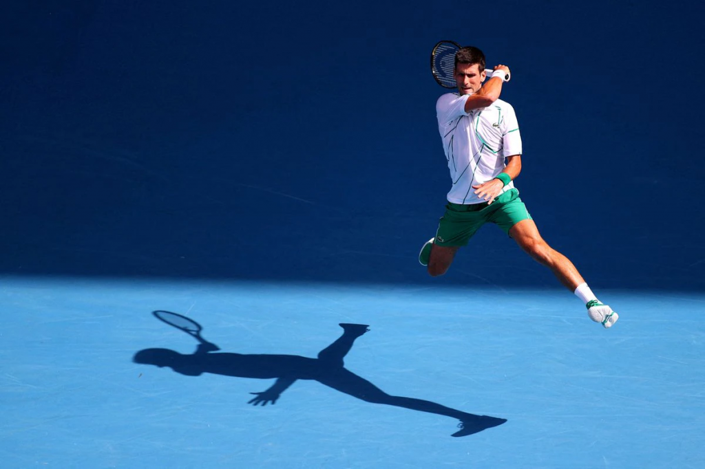Tennis - Australian Open - Third Round - Melbourne Park, Melbourne, Australia - January 24, 2020 Serbia's Novak Djokovic in action during the matc...