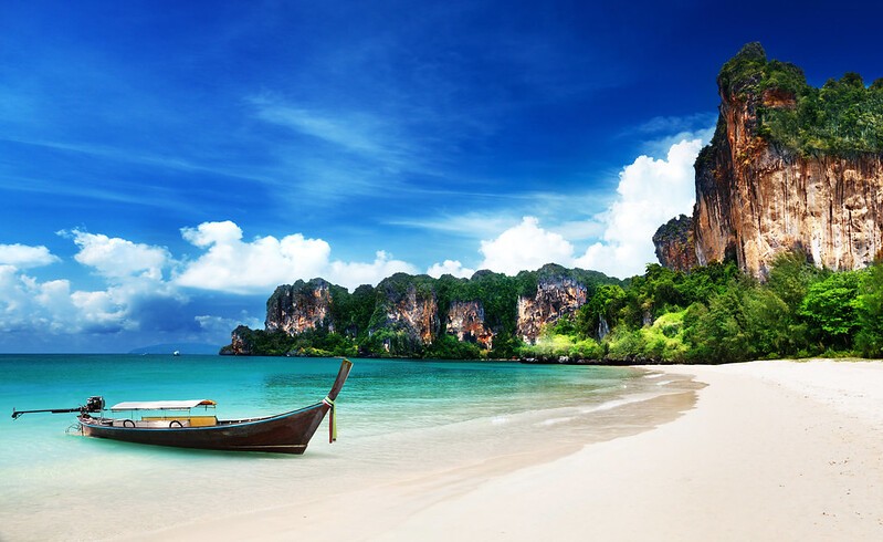 Beach in Krabi, Thailand. (flickr, John Voo photo)
