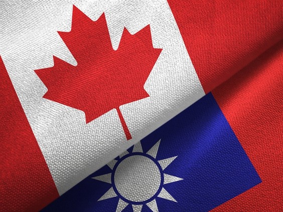 Taiwanese and Canadian flags. (Getty Images)

