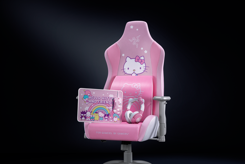 Razer今(21)日推出Hello Kitty獨家聯名系列商品(圖/Razer)
