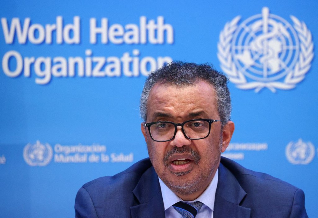 Tedros Adhanom Ghebreyesus, Director-General of the World Health Organization (WHO), speaks during a news conference in Geneva, Switzerland, December ...