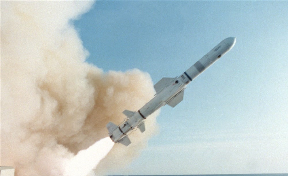 A Harpoon anti-ship missile. (Boeing photo)
