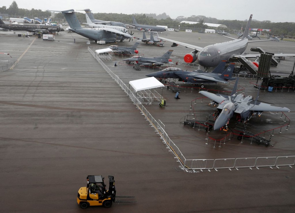 A general view of the static display of aircrafts during a media preview of the Singapore Airshow in Singapore February 9, 2020. REUTERS/Edgar Su
