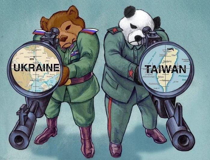 Netizens around the world worry that Taiwan will be the next to be invaded. (9GAG image)

