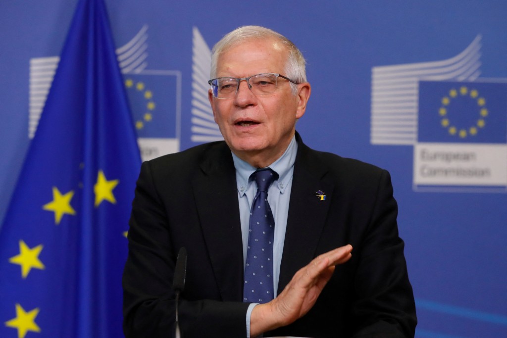 歐洲聯盟（EU）外交和安全政策高級代表波瑞爾表示，歐盟將提供「戰機」給烏克蘭。(圖/路透社)
