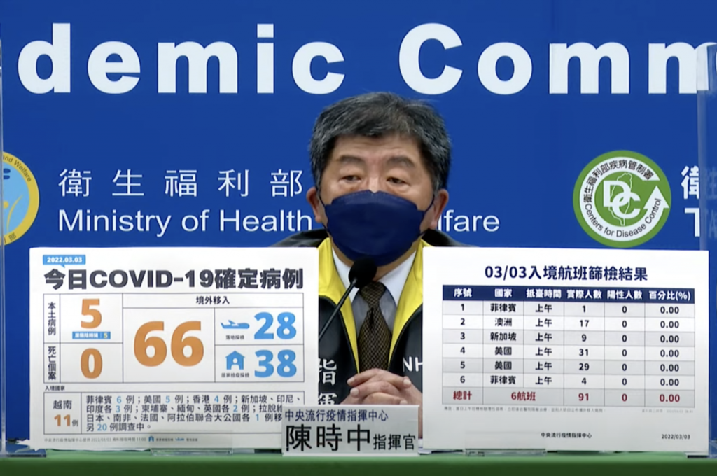 3/3 中央流行疫情指揮中心嚴重特殊傳染性肺炎記者會。（圖/截圖自YouTube）
