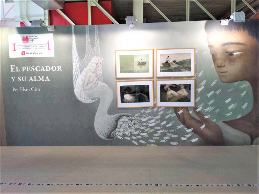 Pei-Hsin Cho's solo exhibition in Bologna. (Facebook, Taipei Book Fair Foundation photo)
