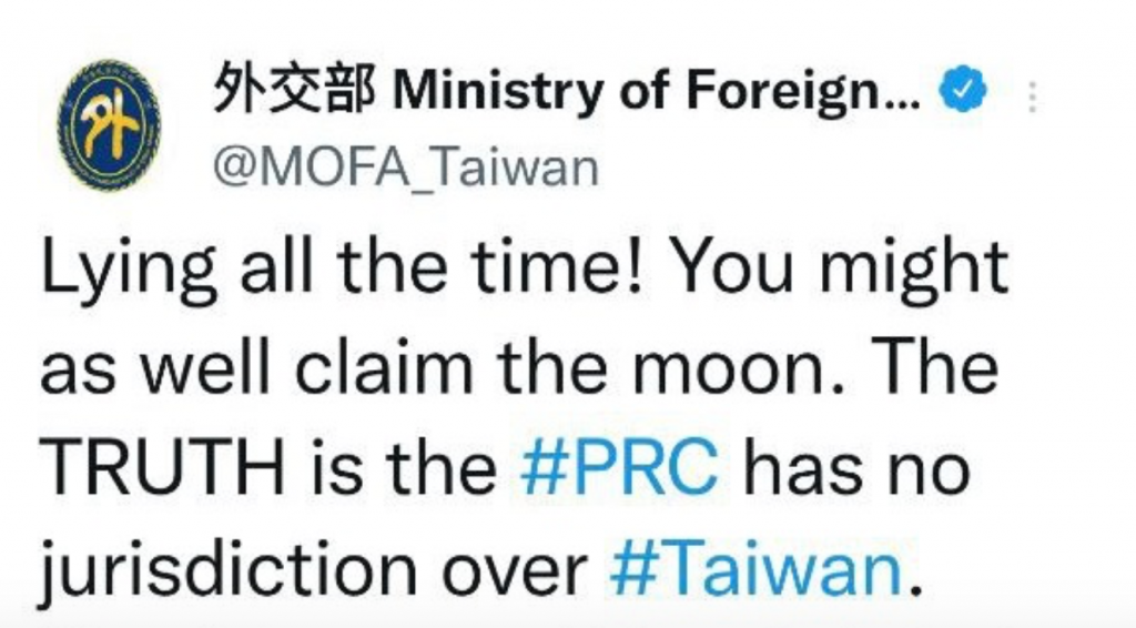 外交部長吳釗燮26日再度槓上中國，痛斥北京提及台灣滿口謊言。（圖／外交部 推特）
