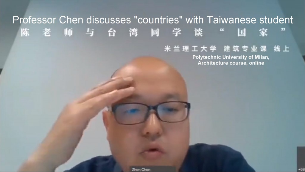 Chen allegedly edited and uploaded a video showcasing the political "discussion" he had with a Taiwanese student. (Twitter, Byron ...