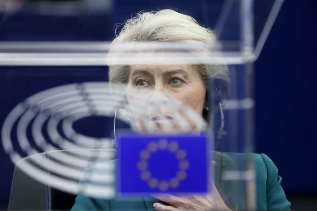 歐盟執行委員會（European Commission）主席范德賴恩（Ursula von der Leyen）。（圖／美聯社）
