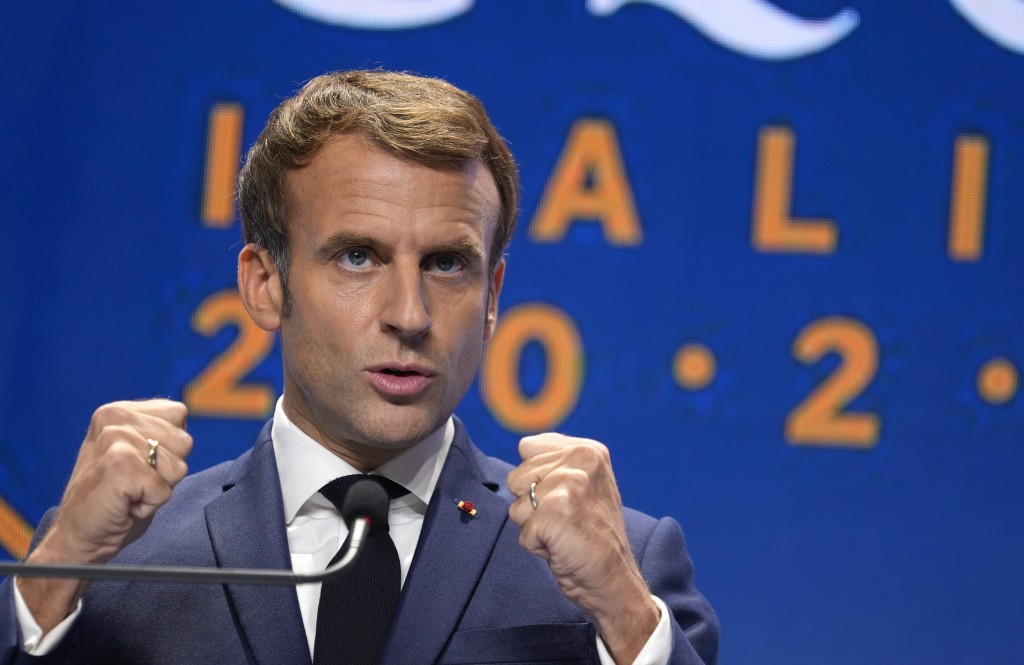 法國總統馬克宏（Emmanuel Macron）尋求連任成功，對手雷朋（Marine Le Pen）也緊咬在後，14日大選結果仍為兩說。（...
