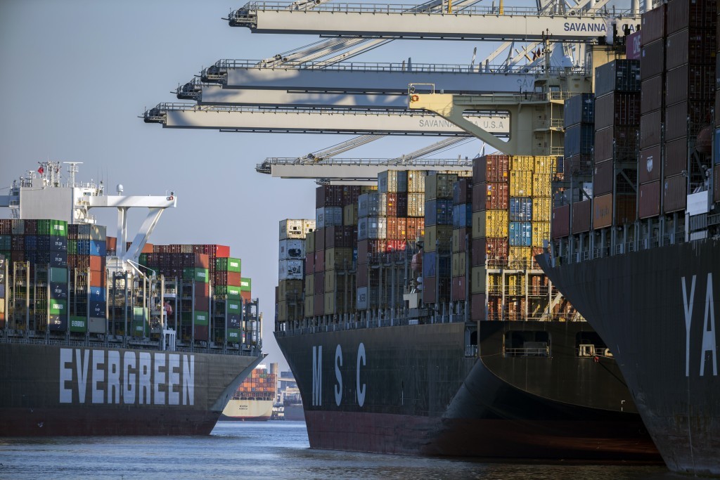 Container ships. (AP photo)
