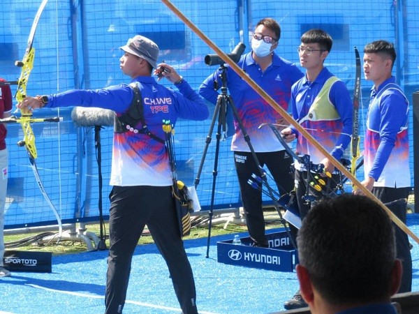 Taiwan’s men’s recurve bow team won gold Sunday (April 24) at the 2022 Archery World Cup in Antalya, Turkey. (Chinese Taipei Archery Assoc...