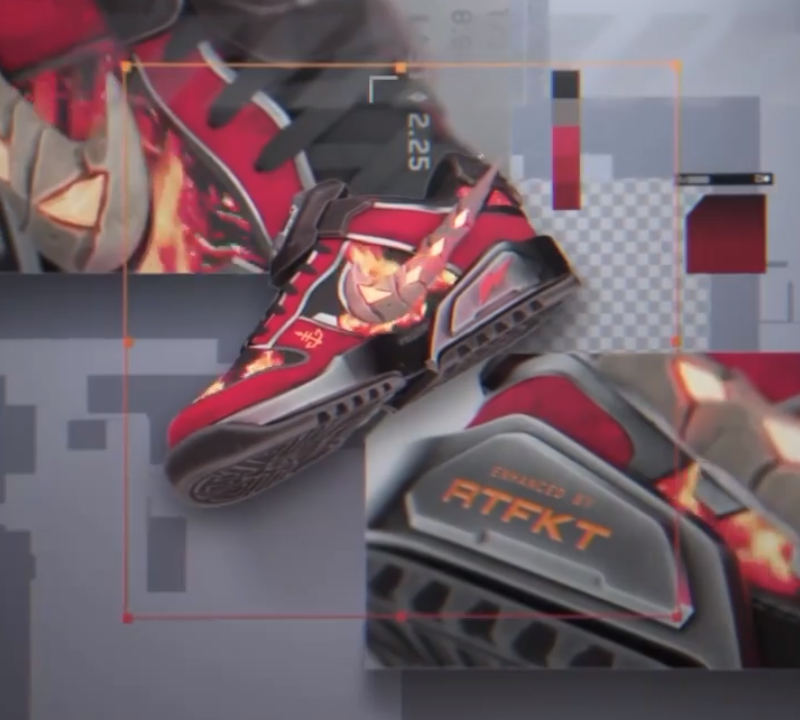 Nike和RTFKT Studios首次合作推出數位球鞋NFT(圖擷取自RTFKT Studios IG)
