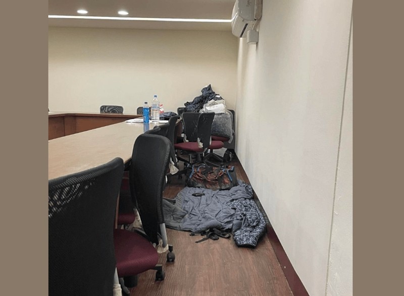 Photo allegedly posted by a NTU student about dissatisfactory quarantine conditions. 
