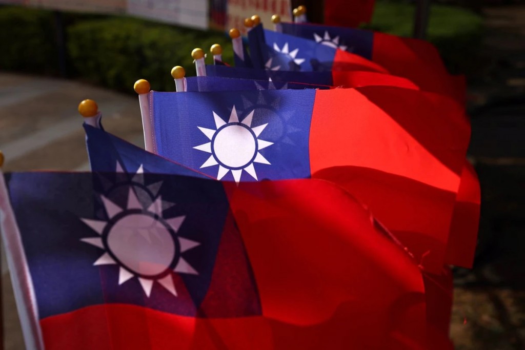 Taiwan flags can be seen at a square ahead of the national day celebration in Taoyuan, Taiwan, October 8, 2021. REUTERS/Ann Wang/File Photo

