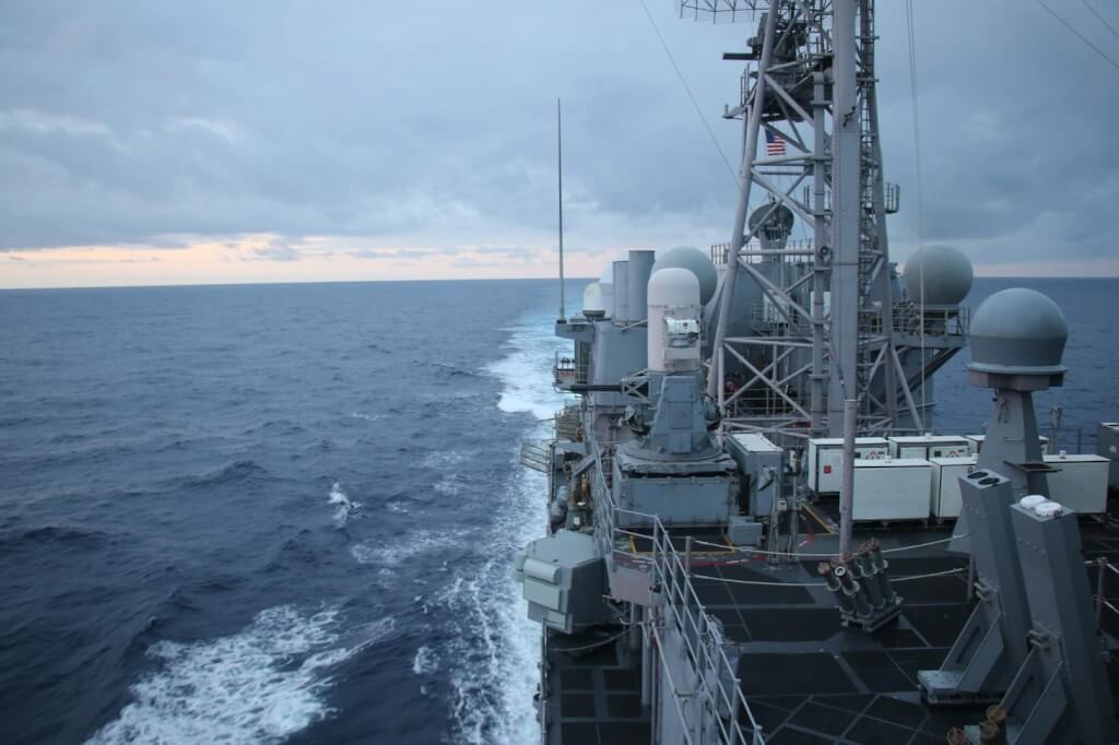 Photo taken from deck of USS Port Royal. (U.S. 7th Fleet photo)
