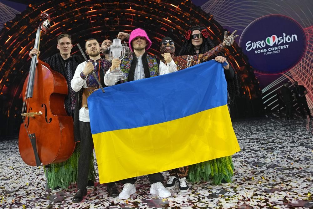烏克蘭樂團於2022歐洲歌唱大賽奪冠(圖/美聯社)
