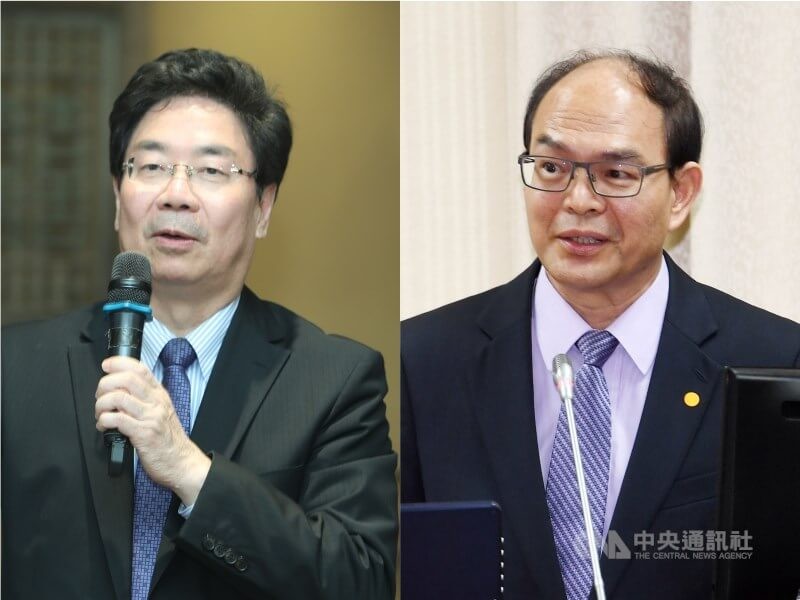 台北世界貿易中心董事長莊碩漢（左）任駐泰國大使，外交部政務次長曾厚仁（右）為駐加拿大大使。（中央社檔案照片）
