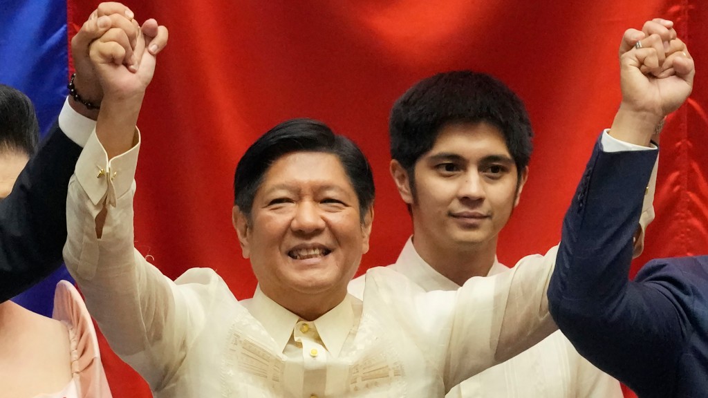 Philippines President-elect Ferdinand Marcos Jr. during the May 25 proclamation of election results. 
