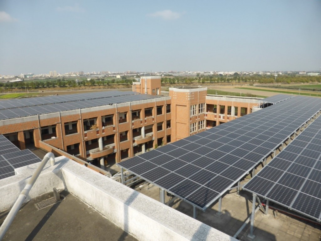 國立雲林特殊教育學校屋頂設置太陽光電發電設備。（照片來源：教育部提供）

