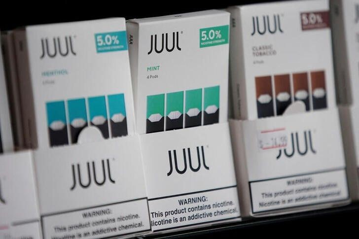 Juul brand vape cartridges are pictured for sale at a shop in Atlanta, Georgia, U.S., September 26, 2019. REUTERS/Elijah Nouvelage
