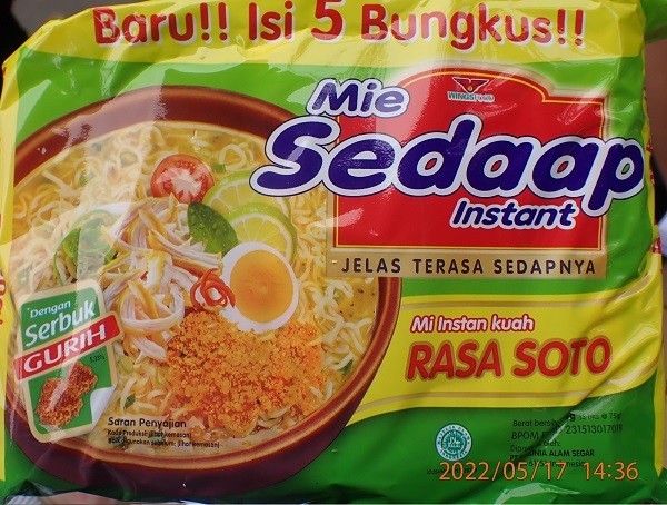 Mie Sedaap instant noodles package. (FDA photo)
