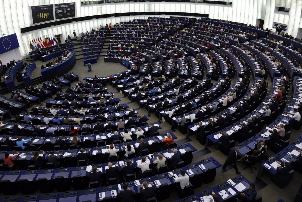 歐洲議會全會於6日第七度通過友台決議，「歐洲及捍衛多邊主義」報告。支持台灣有意義的國際參與。（圖／美聯社）
