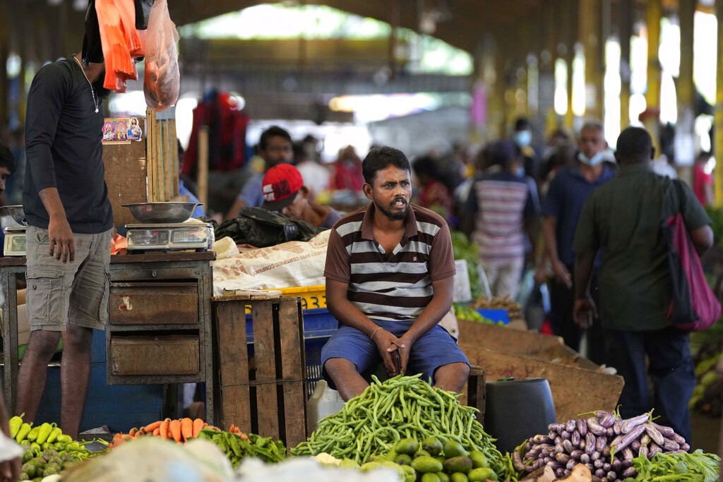 圖為斯里蘭卡首都可倫坡一處市場 (美聯社) 
