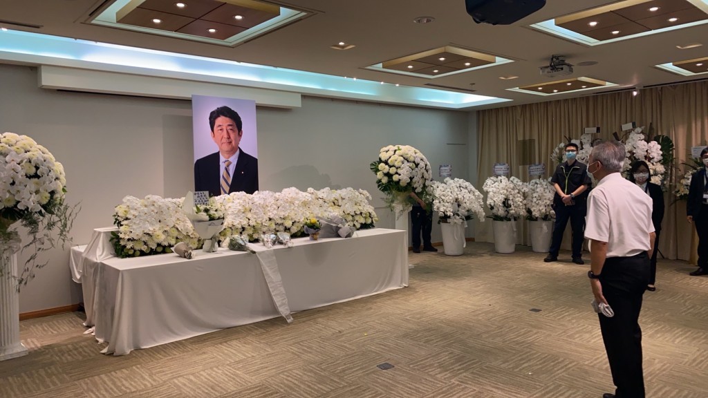 已故日本首相安倍晉三的國葬將於9月27日舉行，台灣方面已接獲東京相關通知。（圖／ 台灣英文新聞 攝影）
