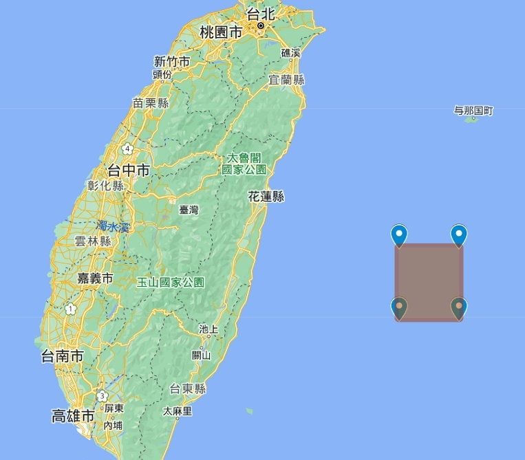 Gray box represents new live-fire zone. (Google Maps image)
