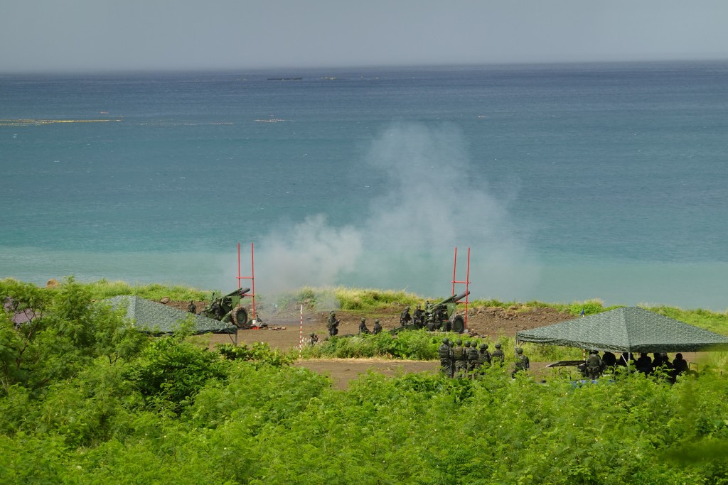 Military drills in Taiwan Aug. 8. 
