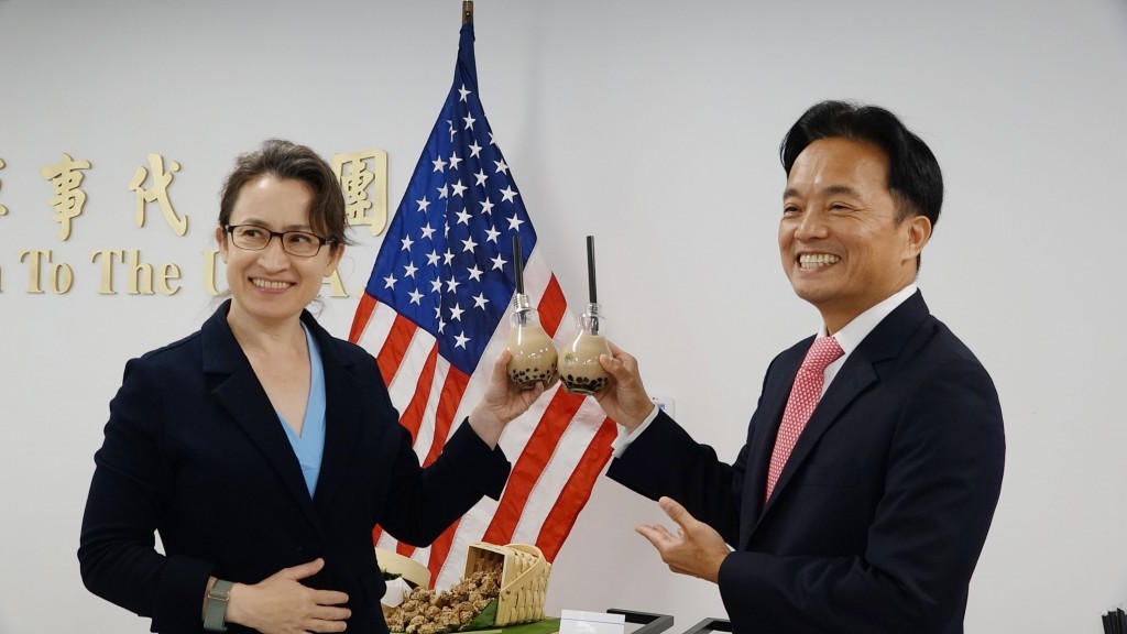 The Taiwan representative office to the U.S. is planning a National Day banquet featuring light bulb boba milk tea, fried grouper, and popcorn chicken...