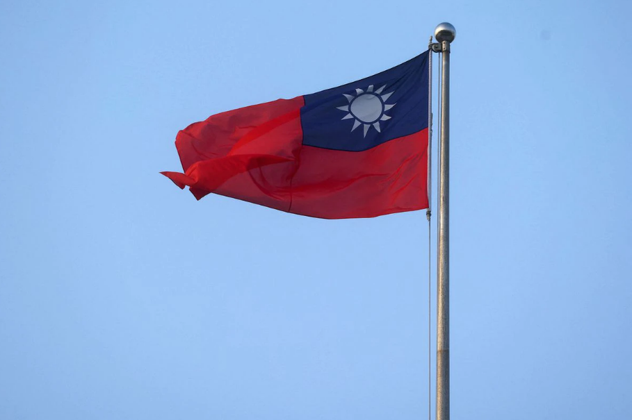 A Taiwan flag at Liberty Square in Taipei, Taiwan. (Reuters photo)

