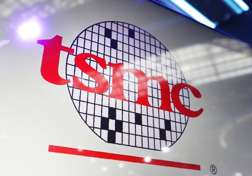 This photo shows the icon of TSMC (Taiwan Semiconductor Manufacturing Company) during the Taiwan Innotech Expo at the World Trade Center in Taipei, Ta...