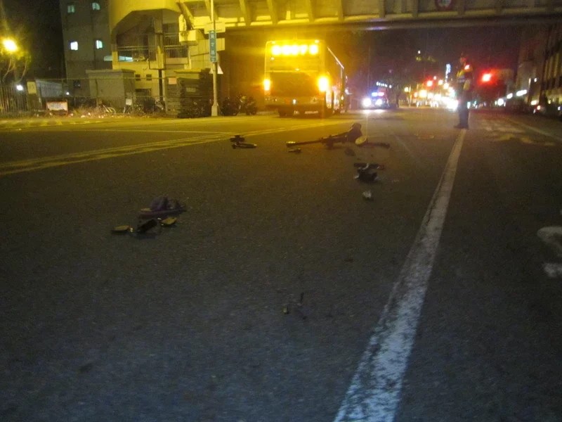 Scene of the accident. (Taichung City Police Department photo)
