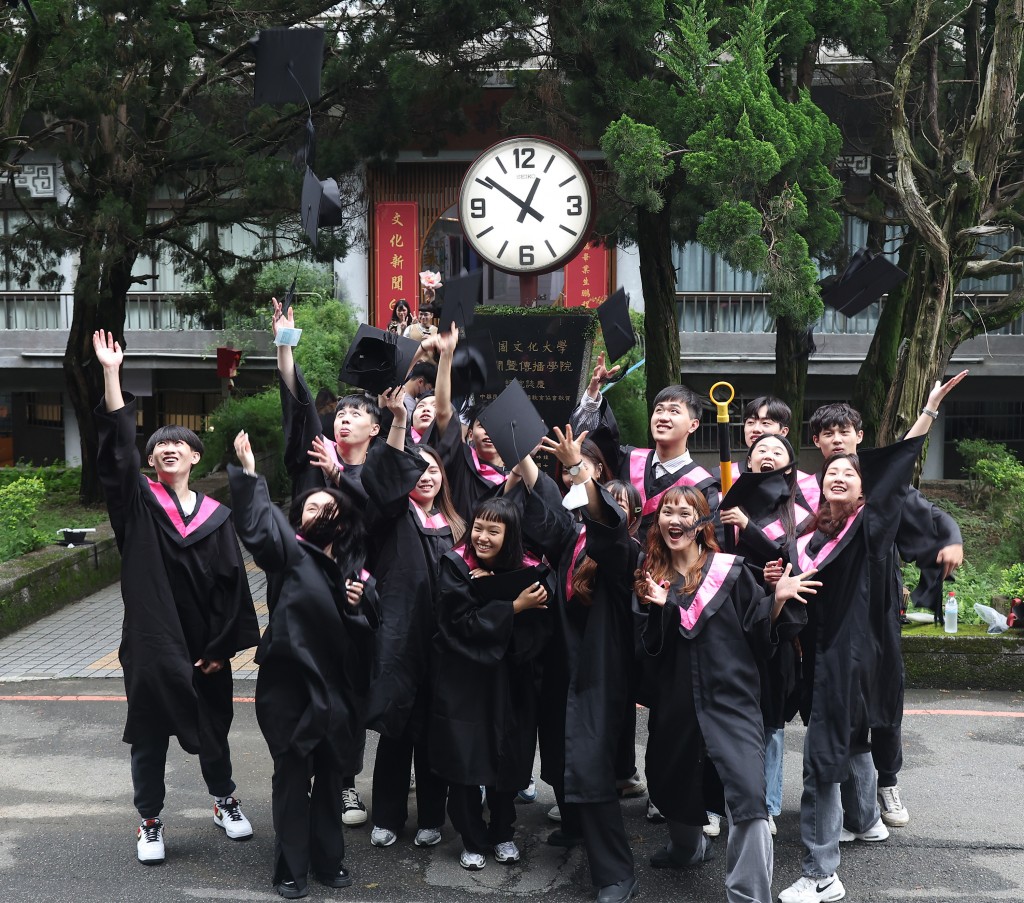 Taipei's Chinese Culture University students on graduation day 
