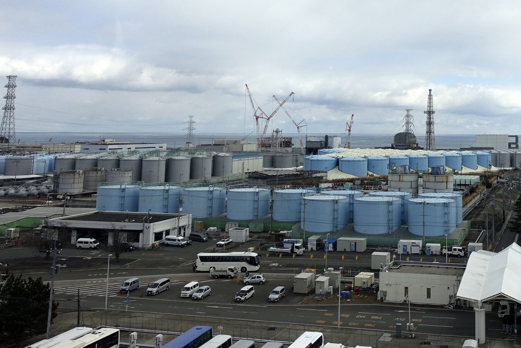 日本東電福島第一核電廠近1,000座輻射水貯存塔（圖／美聯社）

