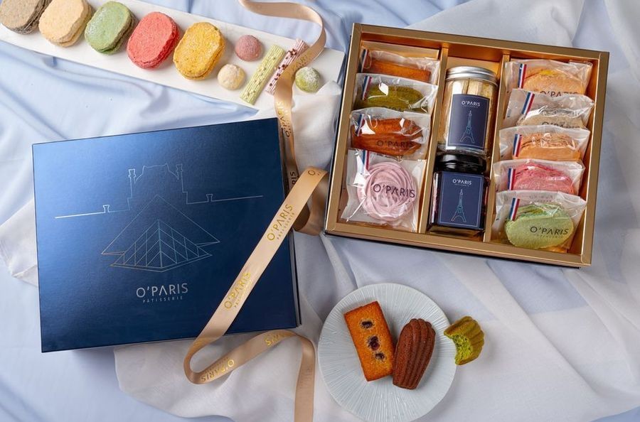 O'PARIS推出的「羅浮宮禮盒Boîte Lourve」以搭配燙金線條搭配緞帶包裝，打造超有質感。（圖／O'...