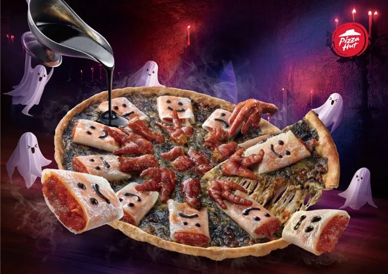 Pizza Hut special pizza for Halloween. (Pizza Hut Taiwan photo)
