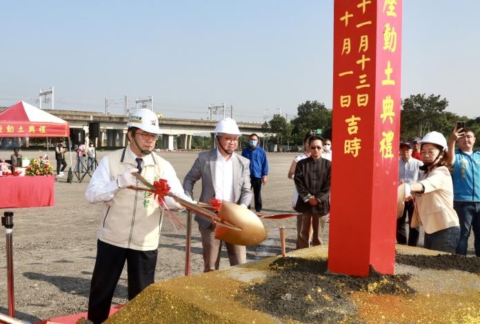 Ground breaking ceremony for Taiwan Lantern Festival. (Tainan City Government photo)
