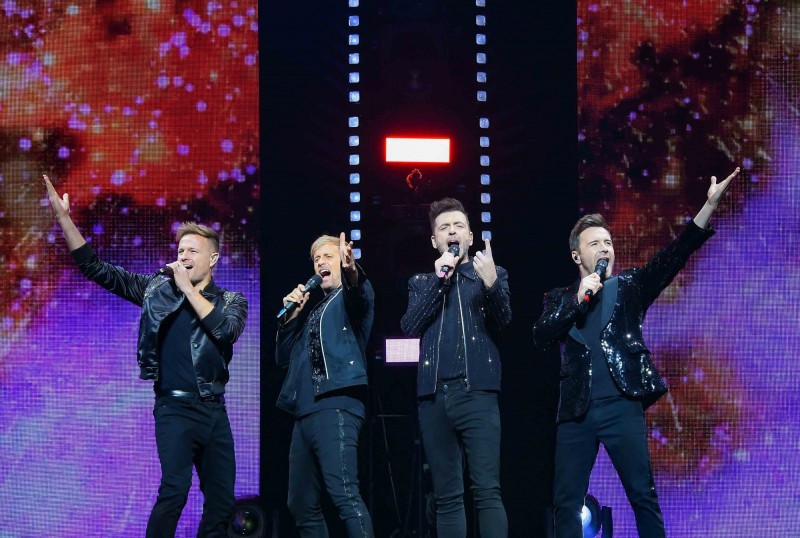 Westlife performs on stage. (Live Nation photo)
