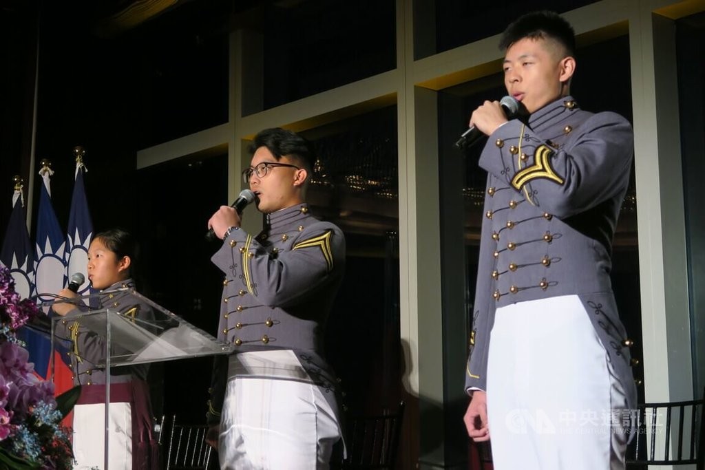 Taiwanese soldiers who trained at West Point Military Academy perform in New York in April. (CNA photo)
