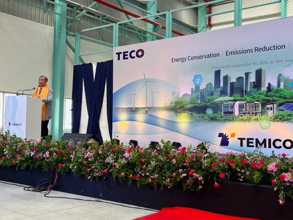 TEMICO Chair Theodore Huang speaks at the launch of a joint venture with Mitsui in Bengaluru, India. (CNA, Taiwan office in India photo)
