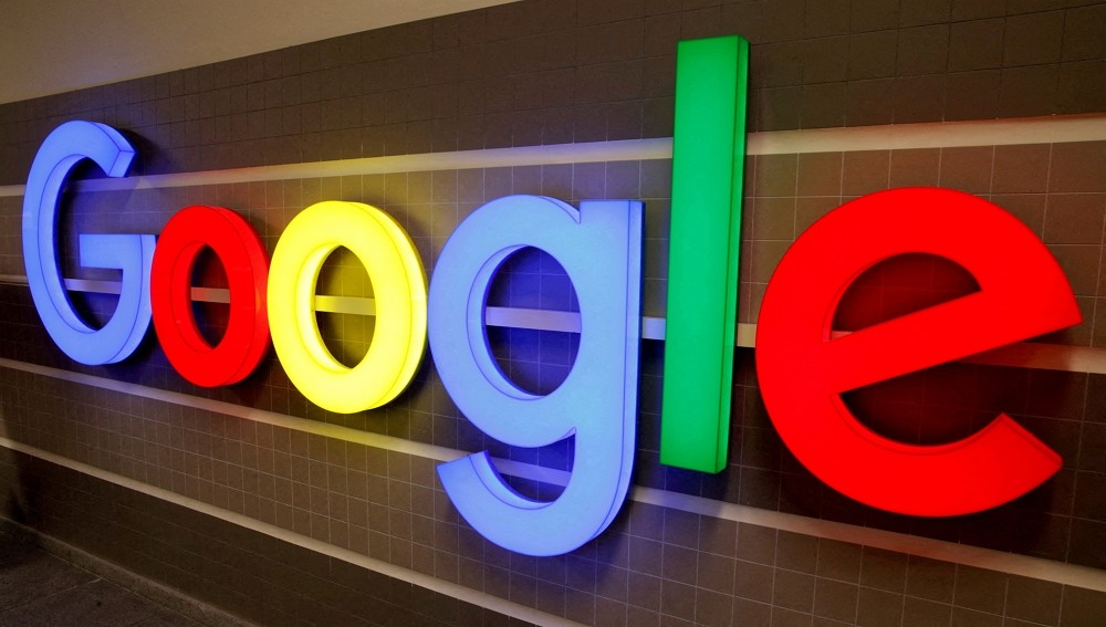 2018年12月5日，蘇黎世某大樓Google標誌。（圖／路透社Arnd Wiegmann）
