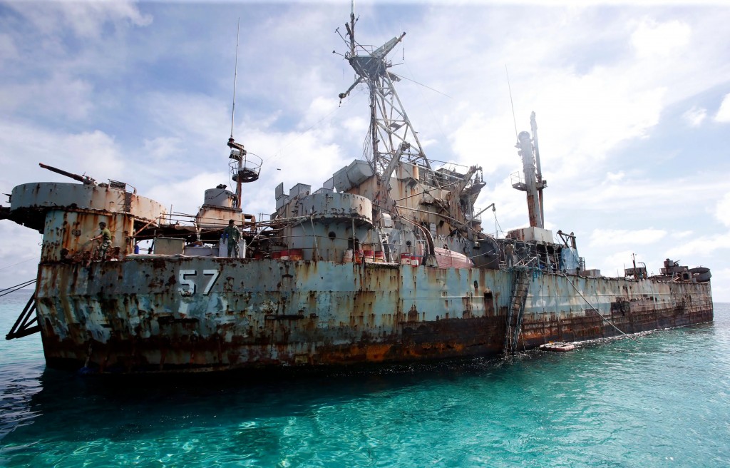 Philippines deliberately ran Sierra Madre aground in 1999 to reinforce its sovereignty claims in South China Sea. (Reuters photo)
