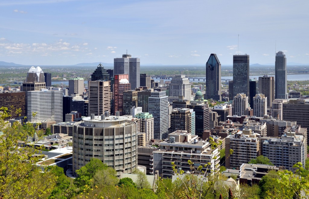 Montreal skyline. 
